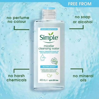 Simple Water Boost Micellar Cleansing Water - 200ml - Cleanser