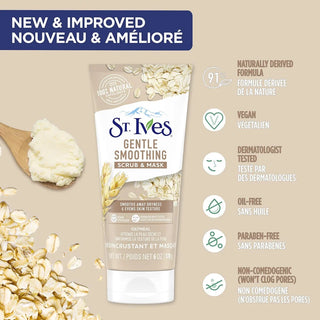 St. Ives Gentle Smoothing Oatmeal Face Scrub & Mask - 170g - Exfoliator