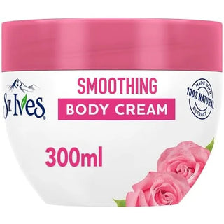 St. Ives Smoothing Body Cream Rose Water & Argan Oil - 300ml - Body Moisturiser