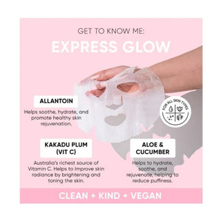 Sugar Baby Express Glow Premium Bio-Degradable Bamboo Sheet Mask - Mask