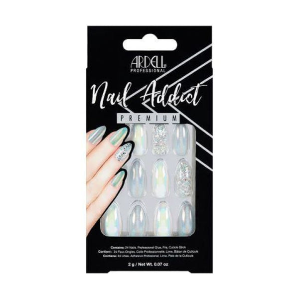 ARDELL Nail Addict Premium Artificial Nail Set - Holographic Glitter - Nail Set
