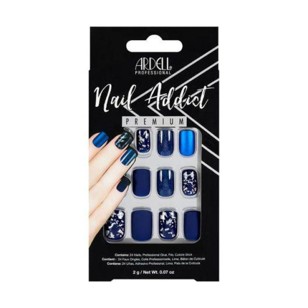ARDELL Nail Addict Premium Artificial Nail Set - Matte Blue - Nail Set