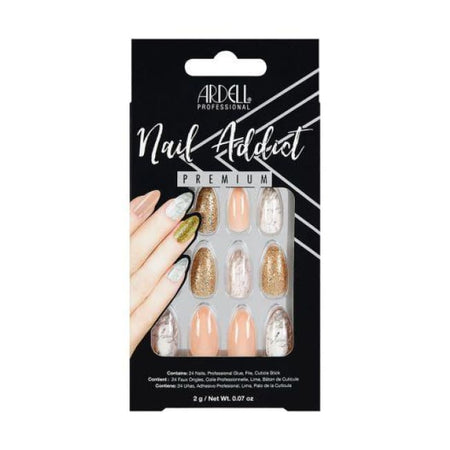 ARDELL Nail Addict - Pink Marble & Gold