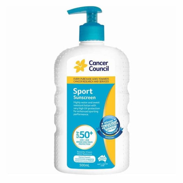 Cancer Council Sport Sunscreen SPF 50+ Pump 500ml - Sunscreen