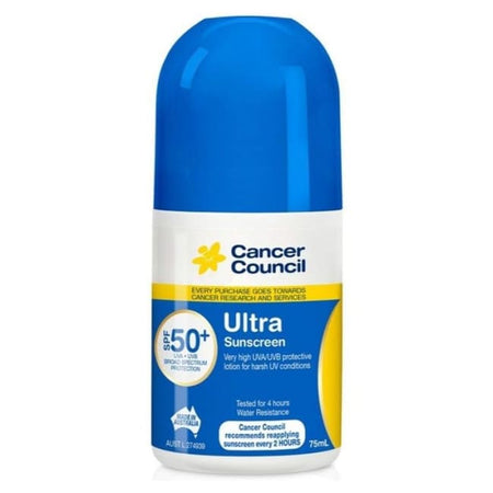 Cancer Council Ultra Roll On Sunscreen SPF 50+ 75ml