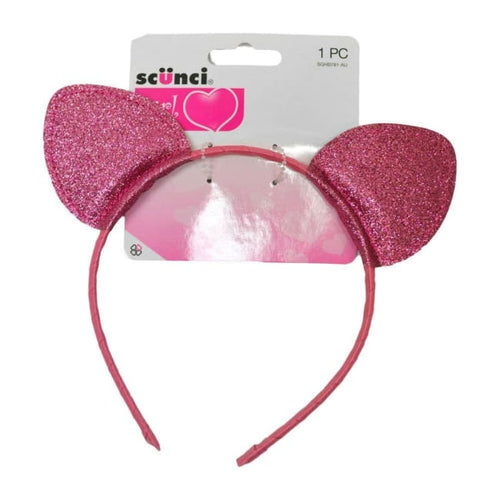 Scunci Cat Ears Glitter Headband - Pink - Headband