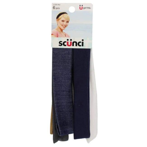 Scunci Denim & Solid Head Wraps - Hairband