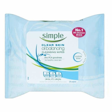 Simple Clear Skin Oil Balancing Cleansing Wipes