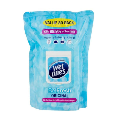 Wet Ones Antibacterial Hand & Body Wipes 80 Pack - Original