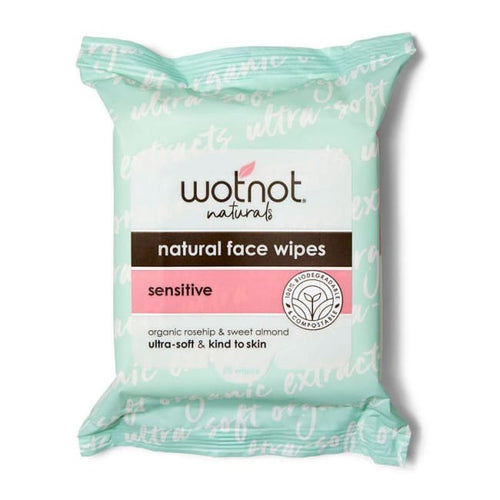 Wotnot Sensitive Natural Facial Wipes - Face Wipes